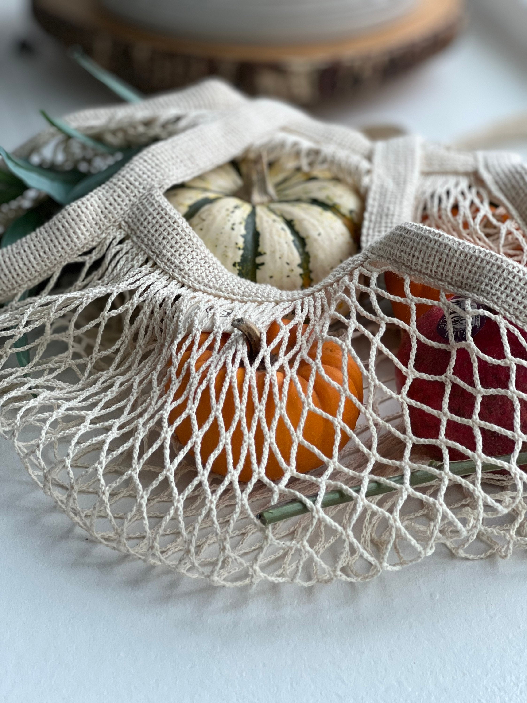 ★TOUT Y EST★ Cotton Knit Net Bag Pouch VIAGE7050 5D88CF2F-24E9-4B1C-AF7D-