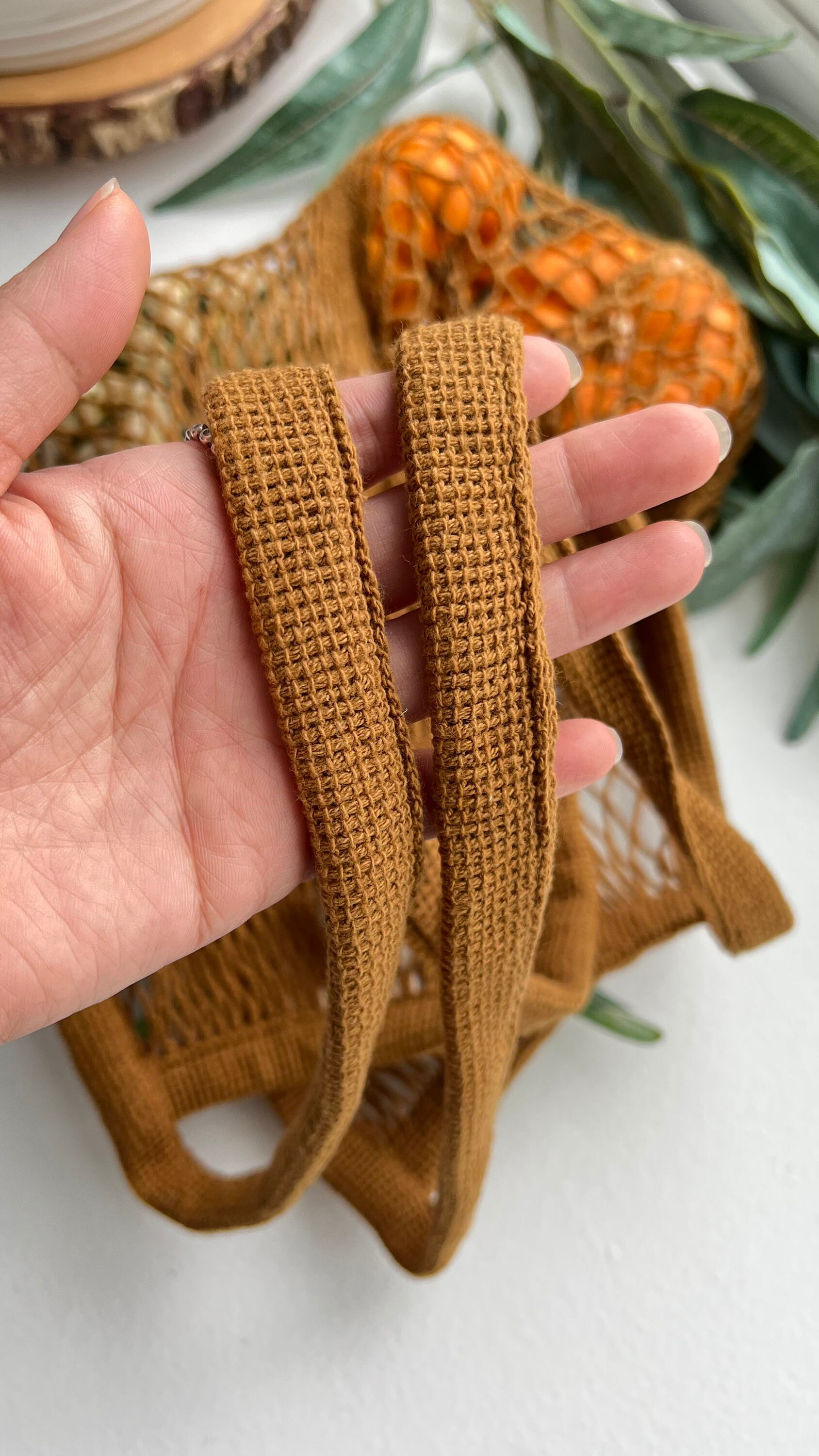 Net Market Bag, Reusable Grocery Bag, Produce Bag, Crochet