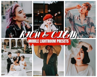 Rich & Clean Mobile Lightroom Presets | Instagram Blogger Filters (DNG)