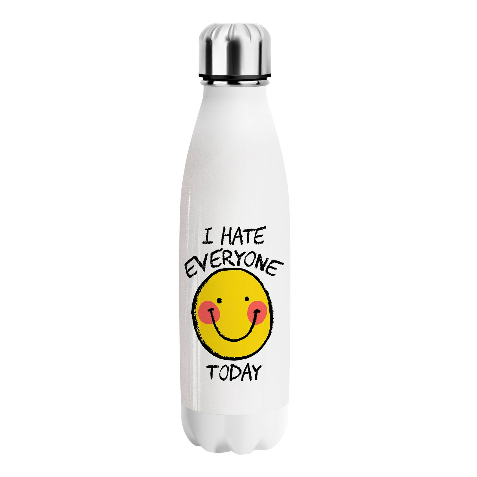 Smile Water Bottle Funny Stainless Steel 500ml canteen Sports Etsy