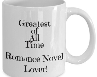 Funny Romance Lover mug coffee cup | G.O.A.T. Greatest Romance Novel Lover gift