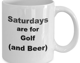Fun Golf mug | Golfing and beer mug coffee cup | gift for men or women golfers