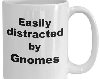 Funny Gnome lover collector mug coffee cup, fun gift idea for gnome collecting fan, best gift for her, gift for him