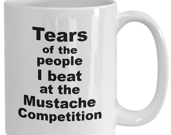 Funny Mustache Competition Coffee Mug | Gift for Mustache Wearer