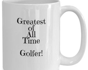 G.O.A.T. golfer mug coffee cup, funny gift, award idea for a golf club member, greatest of all time golfer gift, gift for him, gift for her