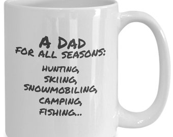 Funny active dad mug coffee cup, outdoor dad fun gift idea, athletic dad gift mug, Father's Day, birthday, best gift for him