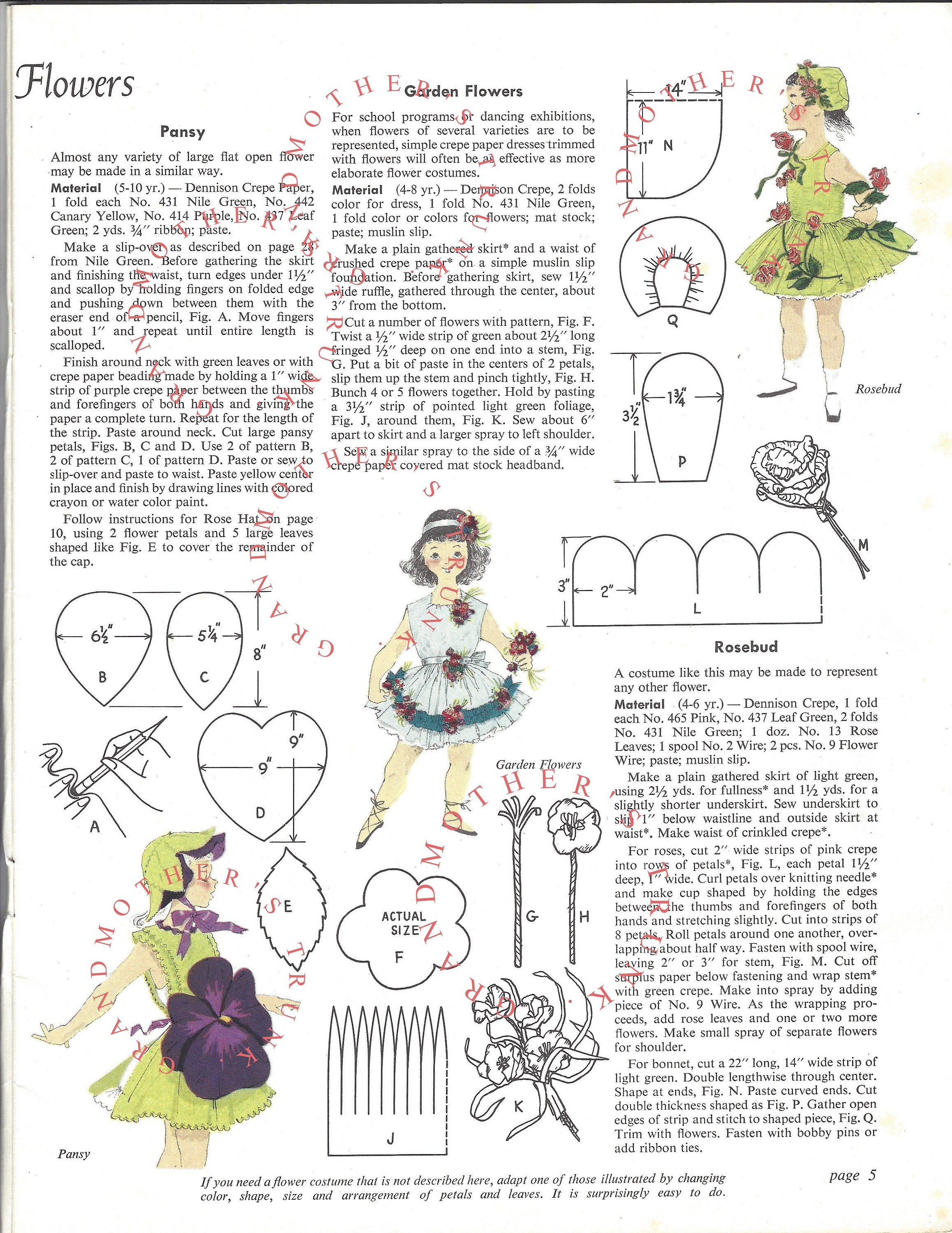 Digital Easy to Make Colorful Costumes of Dennison Crepe Paper Etsy