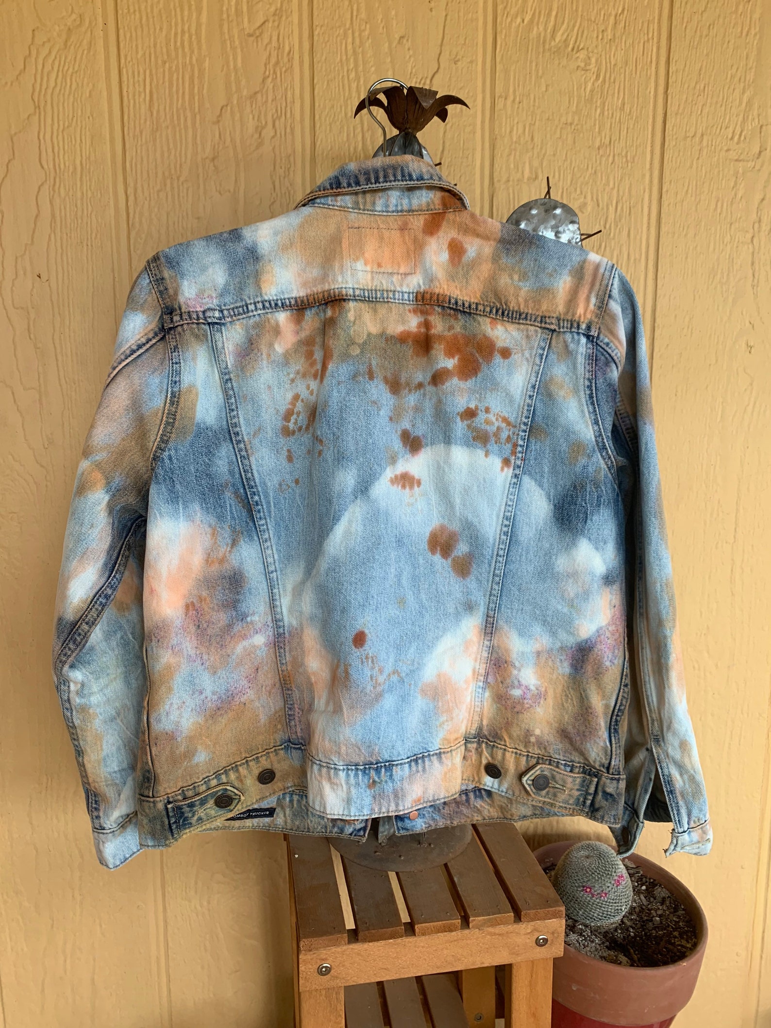 TIE DYE Denim Jacket Lucky Brand Arizona Desert Etsy