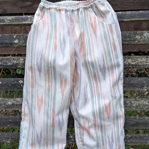 Handmade Upcycled Kids Trousers 5/6yrs: Cropped Summer Pants