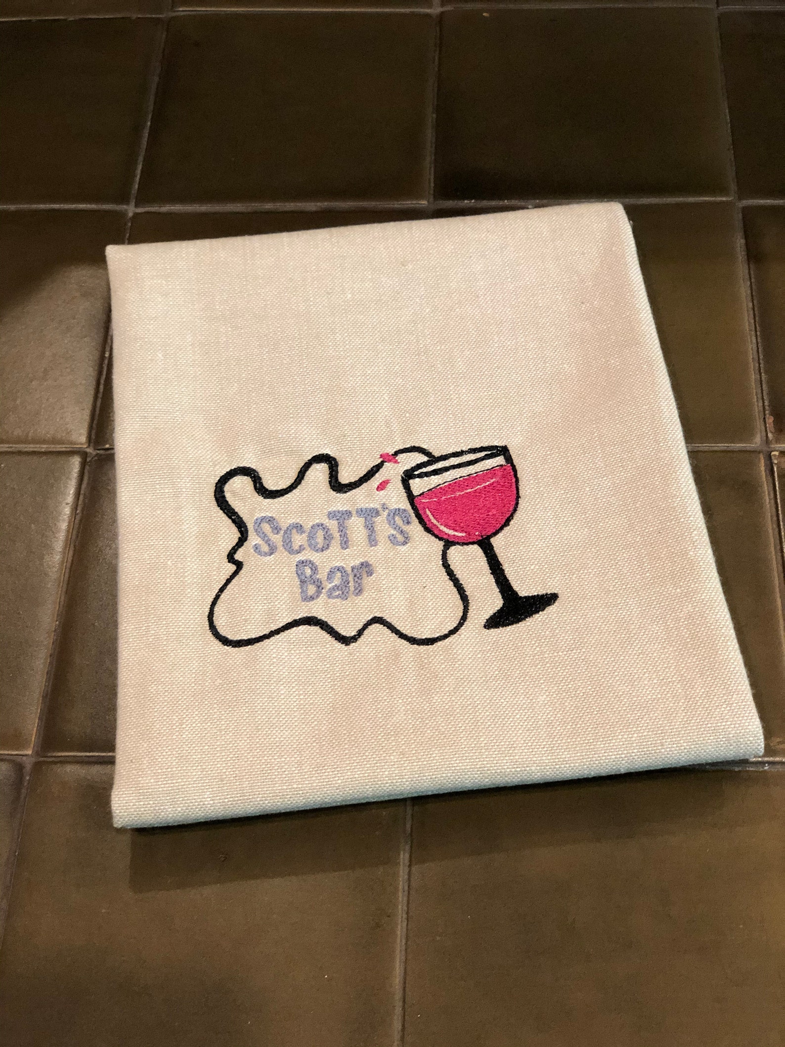 Personalized Bar Towels Set of 2 Bar Dish Towel Custom Bar Etsy