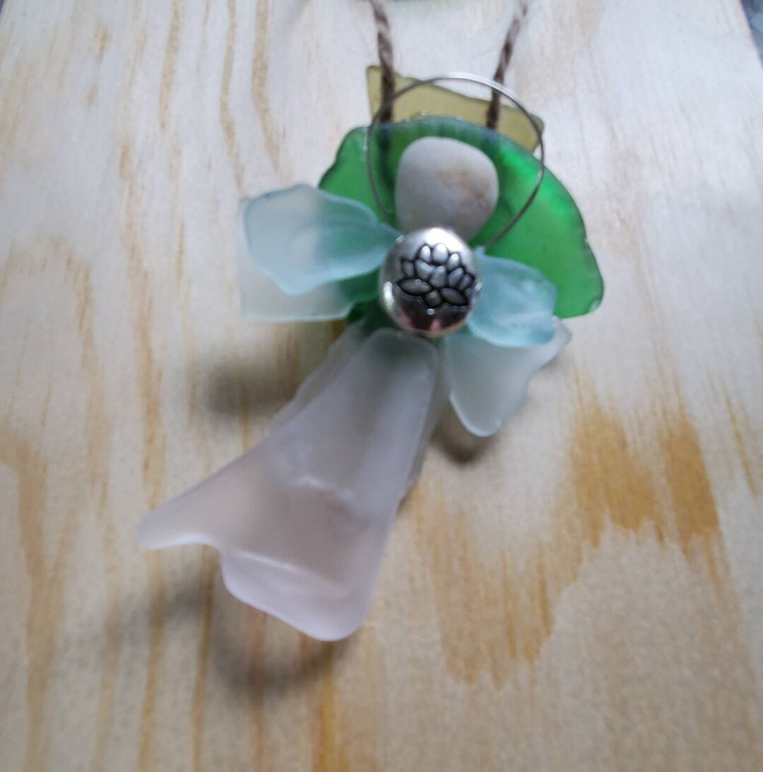 Sea Glass Angel Ornament - Etsy