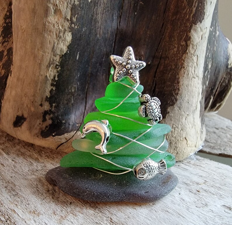 Makeyourown Seaglass Christmas Tree Kit Etsy