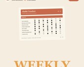 ADHD Weekly Planner | Printable + Fillable PDF + Canva Template | Habit Tracker & Reflection (Digital Download)
