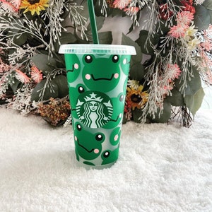 Frog Starbucks  Cup | Frog Cup | Frog Lover Cup | Frog Lover | Handmade Gift | 24 oz Starbucks Cup