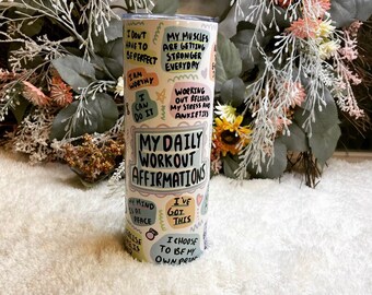 Workout Affirmation Tumbler | Fitness Cup | Fitness Tumbler | Workout Cup | Motivational Cup | Fitness | Coffee Cup | 20 oz Tumbler |