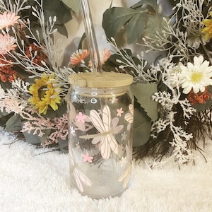 Dragonfly Libbey Cup | Dragonfly Cup | Dragonfly Coffee Cup | Spring Gift  | Spring Cup | Dragonflies | Boho Dragonfly Cup | Handmade Gift