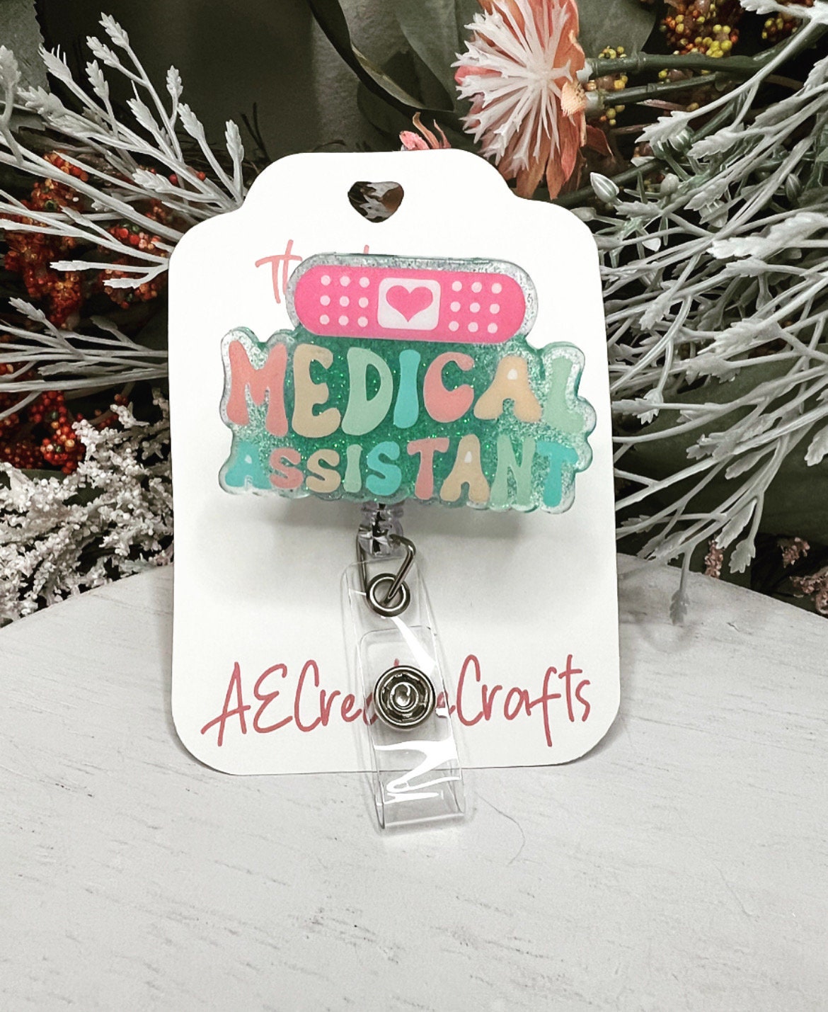 MA Life Badge Reel Medical Assistant Assisting Hospital Doctor Office  Holographic Made to Order Custom You Design 