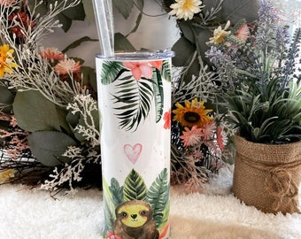 Sloth Tumbler | Sloth Cup | Sloth Lover Tumbler | Sloth Coffee Cup | Sloths | Mom Gift| 20 oz Tumbler