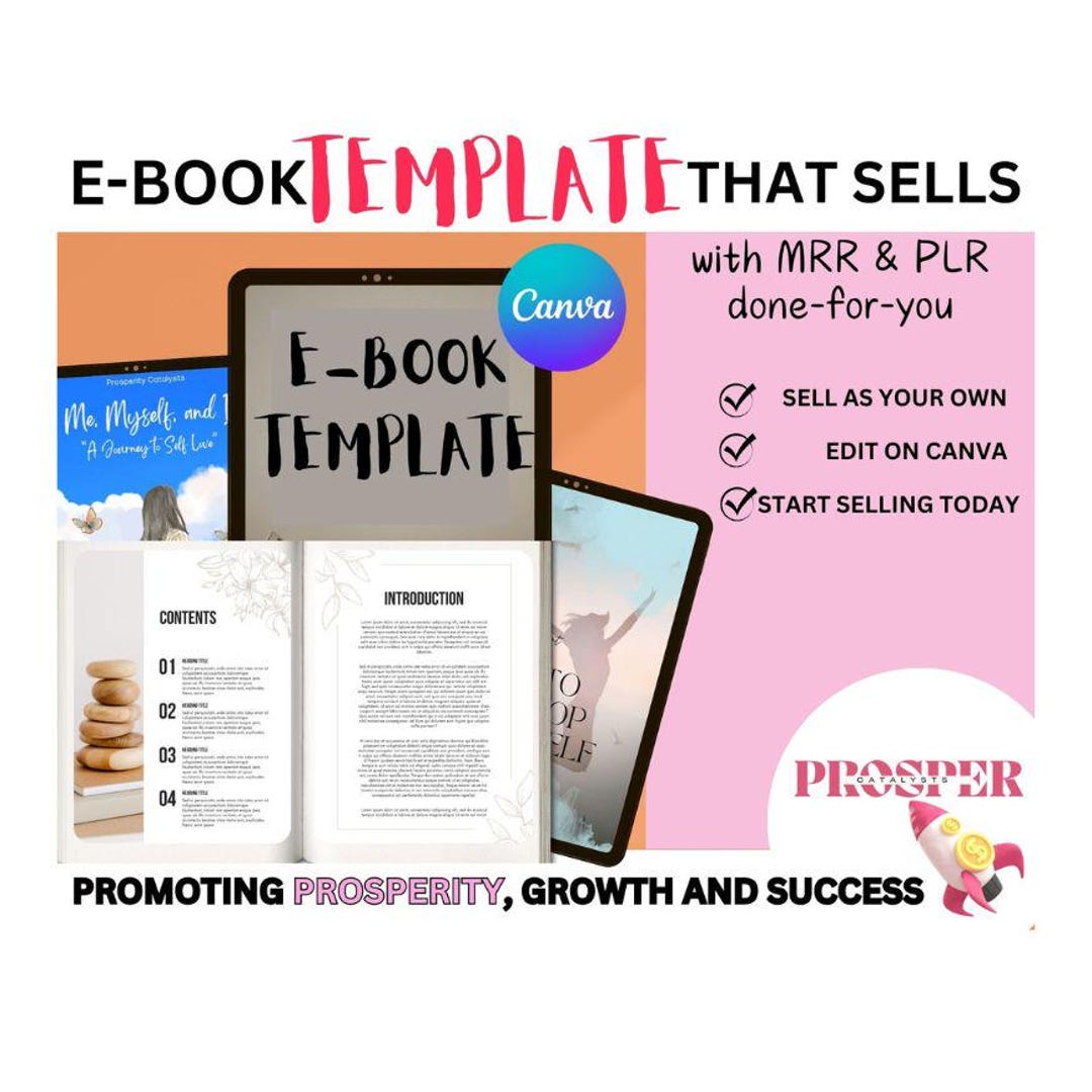 E-book Template With Master Resell Rights, Editable & Ready-to-sell for ...