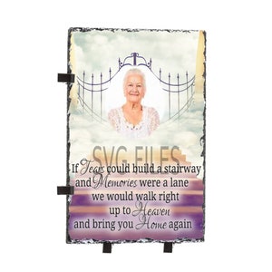 Memorial Plaque photo slate Template Sublimation