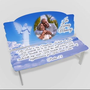 Memorial Bench Template Sublimation png Psalm 23
