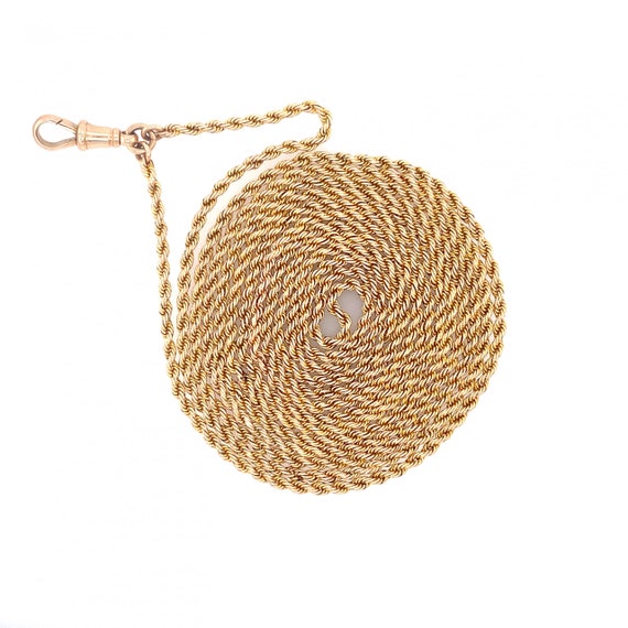 Edwardian 9ct Gold Prince Of Wales Twist Guard Cha