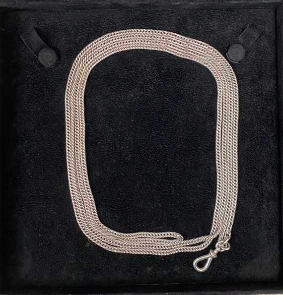 Victorian Silver Long Guard Chain