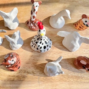 Sinmoe 12 Sets Easter Painting Kit for Kids Unpainted DIY Ceramic Figu –  WoodArtSupply