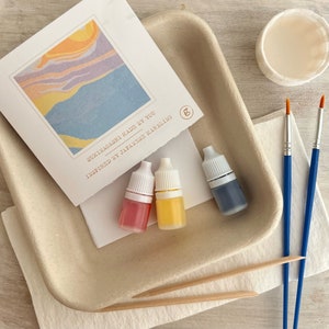 DIY Suminagashi Marbling Kit / Ages 4+ / Printmaking / Party Craft / Mindfulness / Best Outdoor Craft / Kids Love It / Mother's Day / Summer