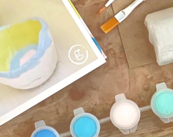 DIY Clay Pinch Pot Kit: Kids Pottery Craft, Ages 4+ - Makes 3