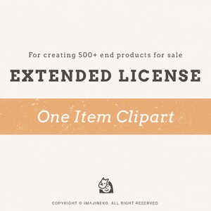 Extended License: One Item Clipart - by Imajineko