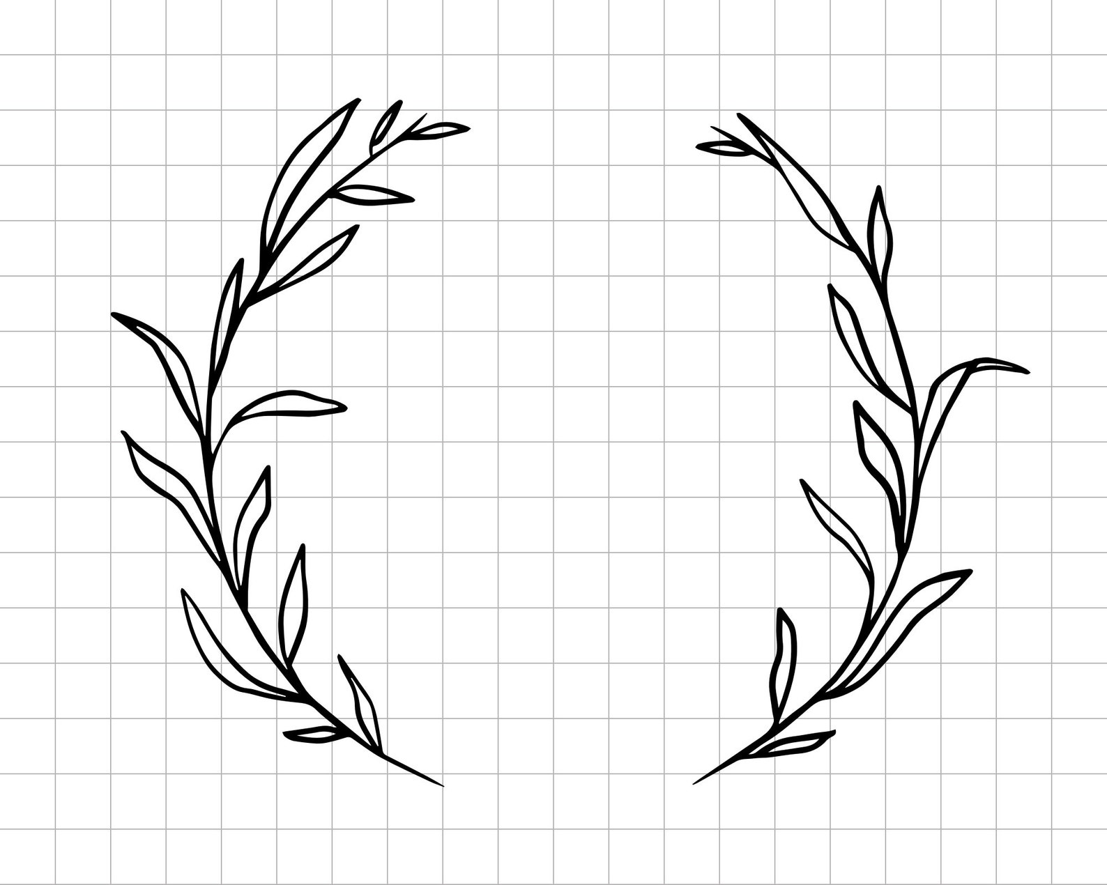 Leafy Wreath SVG, Olive Branch Wreath Clipart, Wreath Leaves Svg