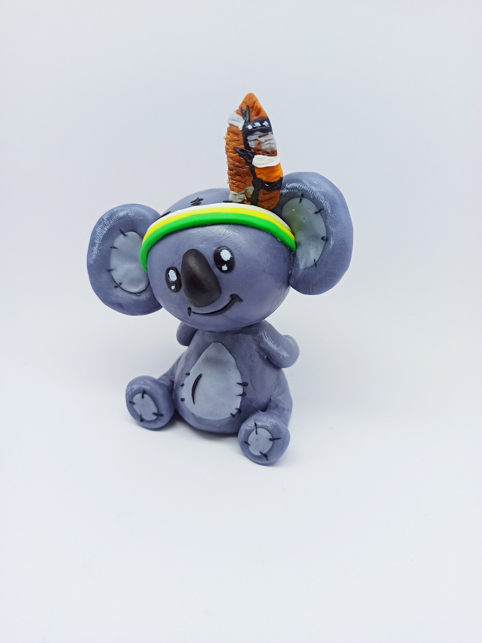 Koala Fondant Cake Topper, Cute Koala Cake Topper, Koala With Tent, Koala Baby Shower Topper