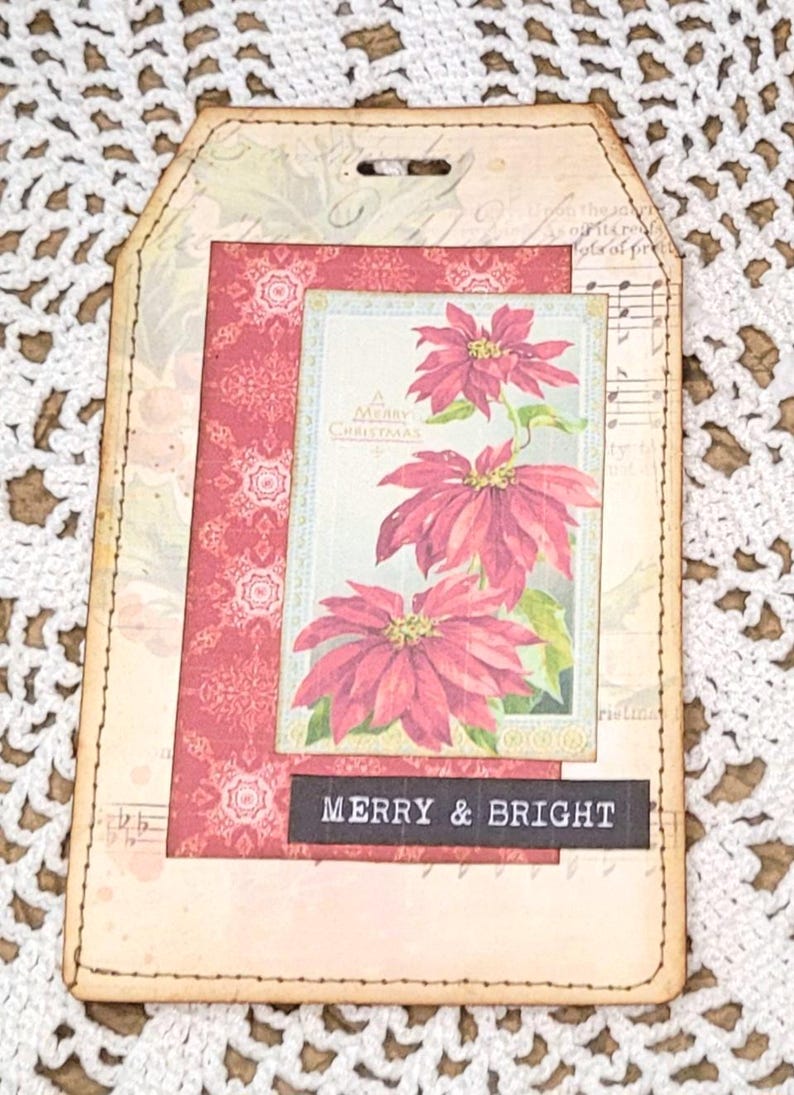 Christmas Junk Journal Handmade Tags Set 6 - Etsy
