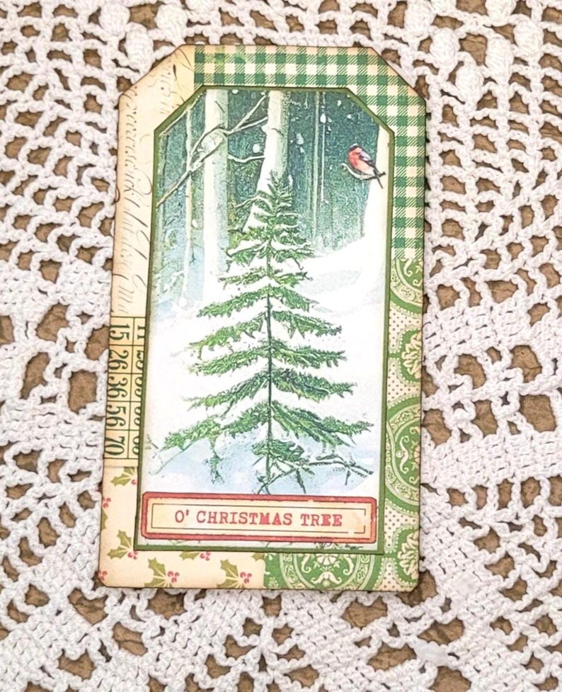 Christmas Junk Journal Handmade Tags Set #7 - Etsy
