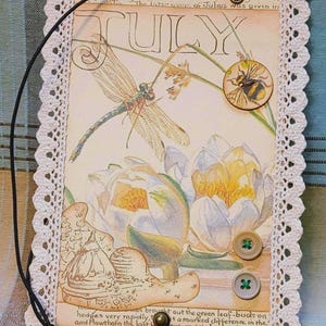 Edith Holden July Journal Removable Topper Closure