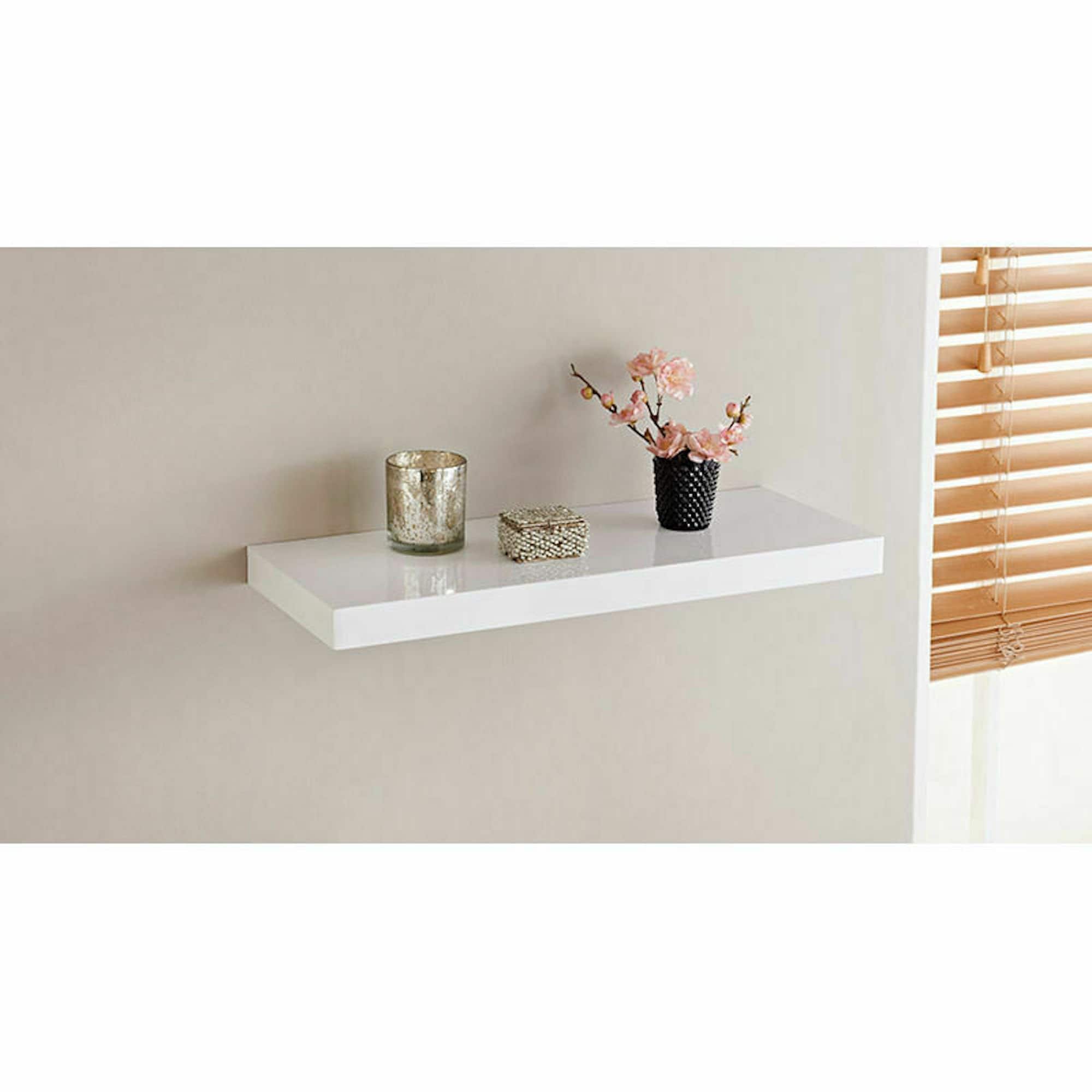 High Gloss Wall Floating Shelf60CM White G0044 Etsy