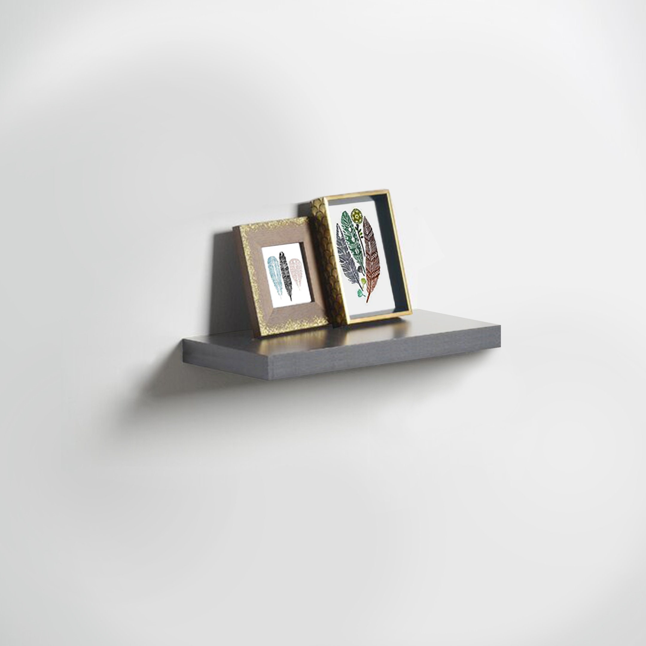 High Gloss Wall Floating Shelf40CM GreyG0215 Etsy