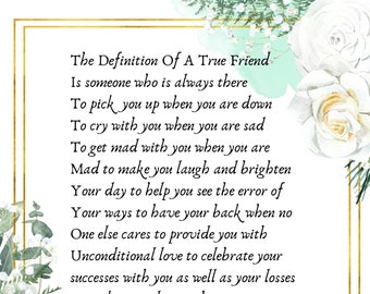 Personalised Friendship Text | Customised Wall Decor Friendship Rose | Christmas Gift for Best Friend | Birthday / Anniversary Gift