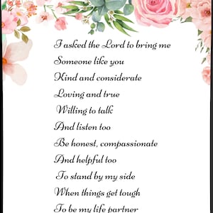 Poema de amor | poema de aniversário | aniversário | noivado | personalize com um nome de sua escolha | download instantâneo | impressão física