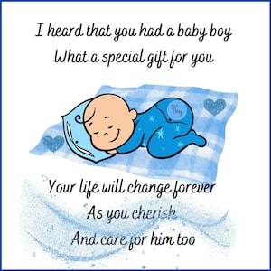 Nouveaux parents | poème de bébé | Félicitations pour votre bébé | baptême, baby shower | pour chambre d'enfant | cadeau pour papa et maman