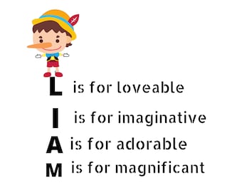 A beautiful acrostic poems for a child’s nursery or older child&#39; s bedroom | playroom| or give as a birthday or Christmas gift