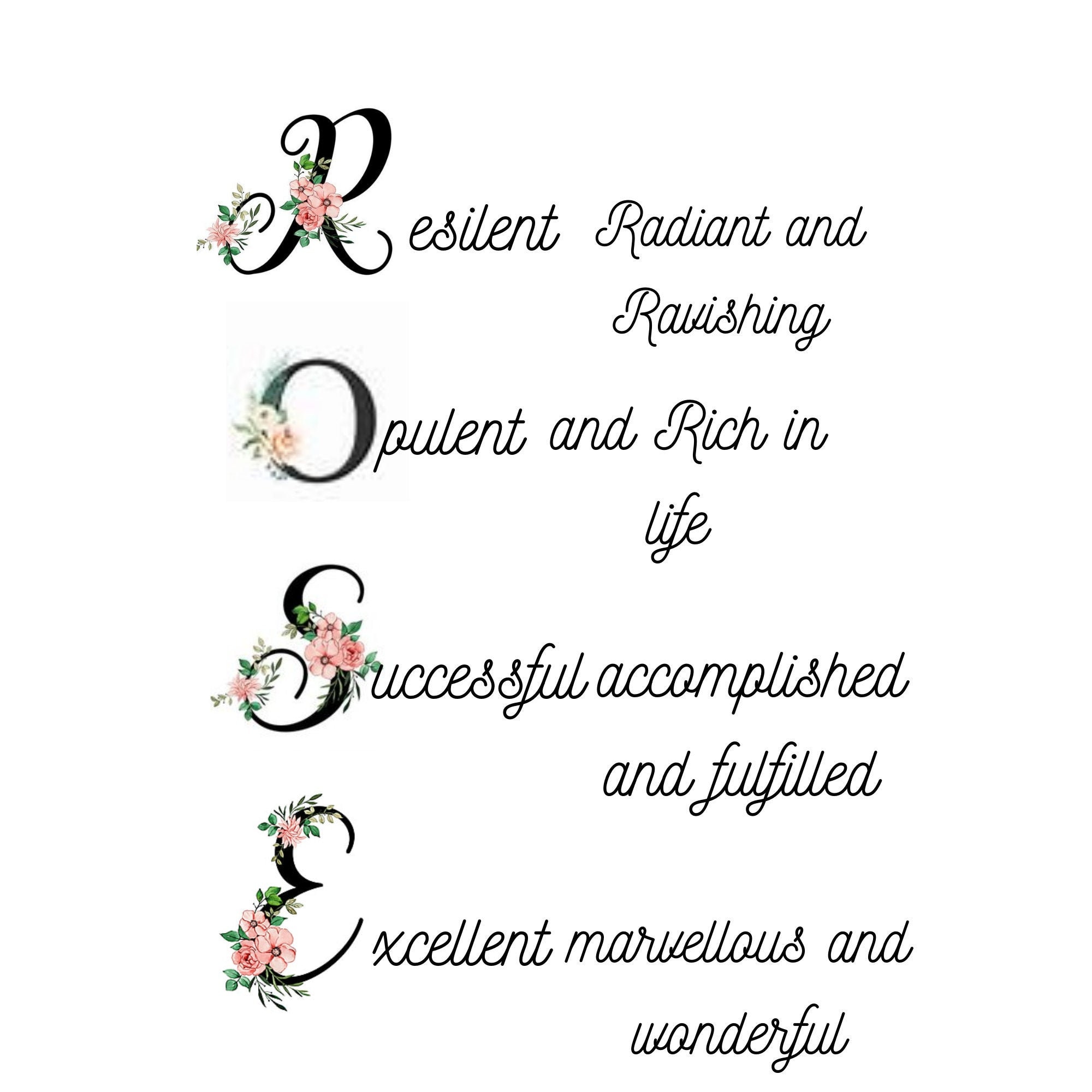 This Beautiful Acrostic Poem Personalised Name Art is a Etsy Canada