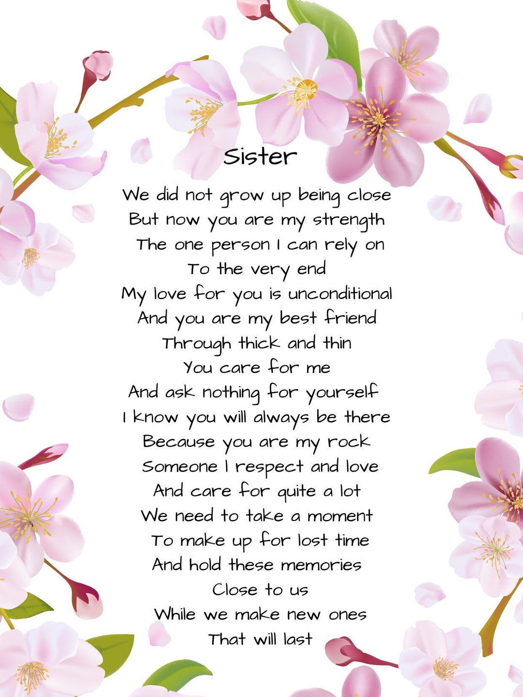 Personalized Poetry For Sister Physical Instant Downloadable Poem Il 1080xN.4394639445 Awpt