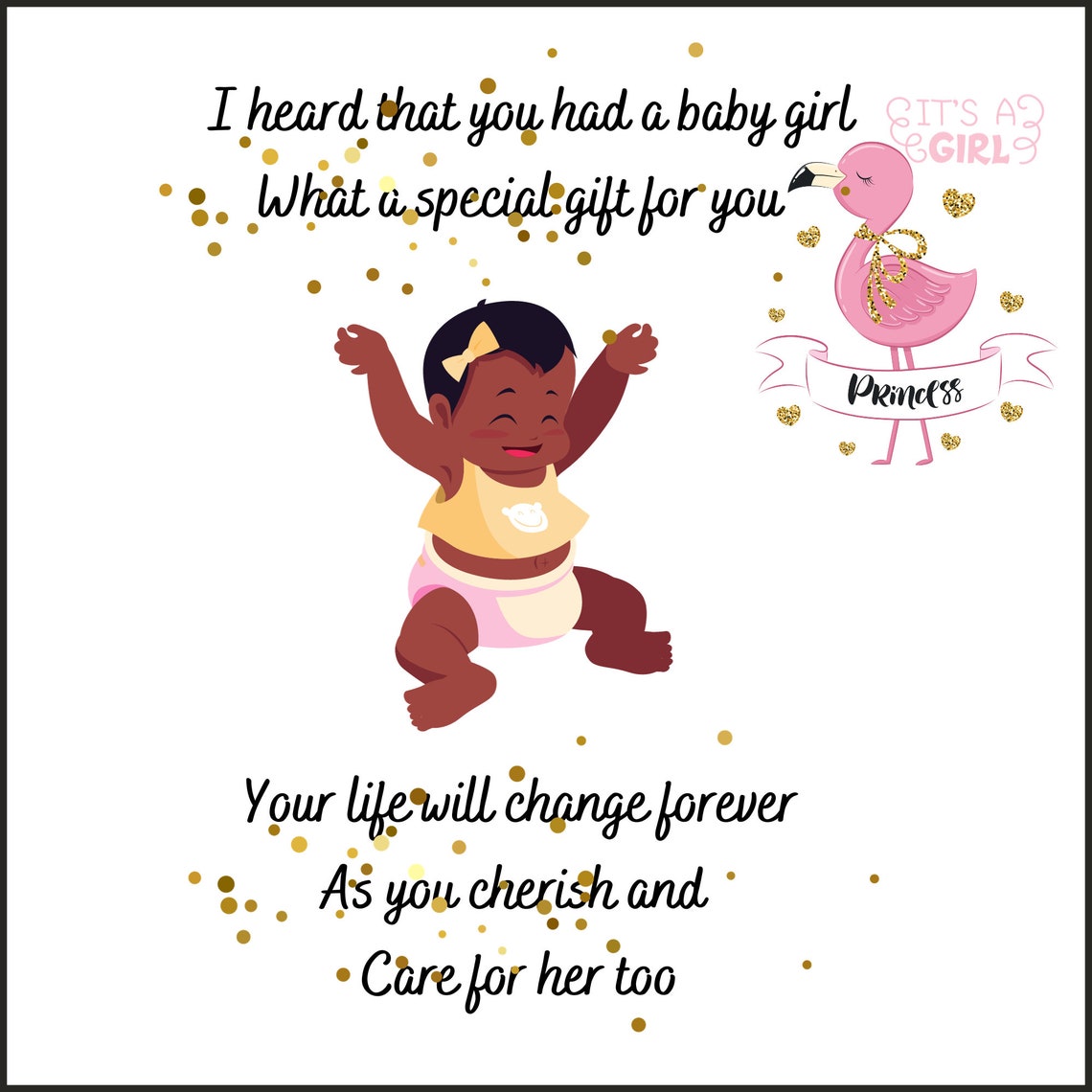 New Parents, Baby Girl Poem Congratulations on Baby Christening, Baby