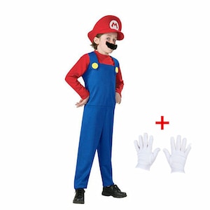 Super Luigi Brother per donne adulte uomo bambini Halloween festa di  carnevale Fancy Dress Up compleanno