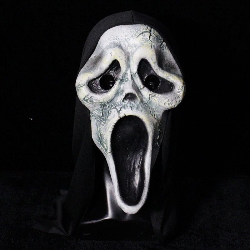 Mens Wassup Scary Movie Mask Film Halloween Scream Horror Fancy Dress  Costume Accessory (One Size) Black