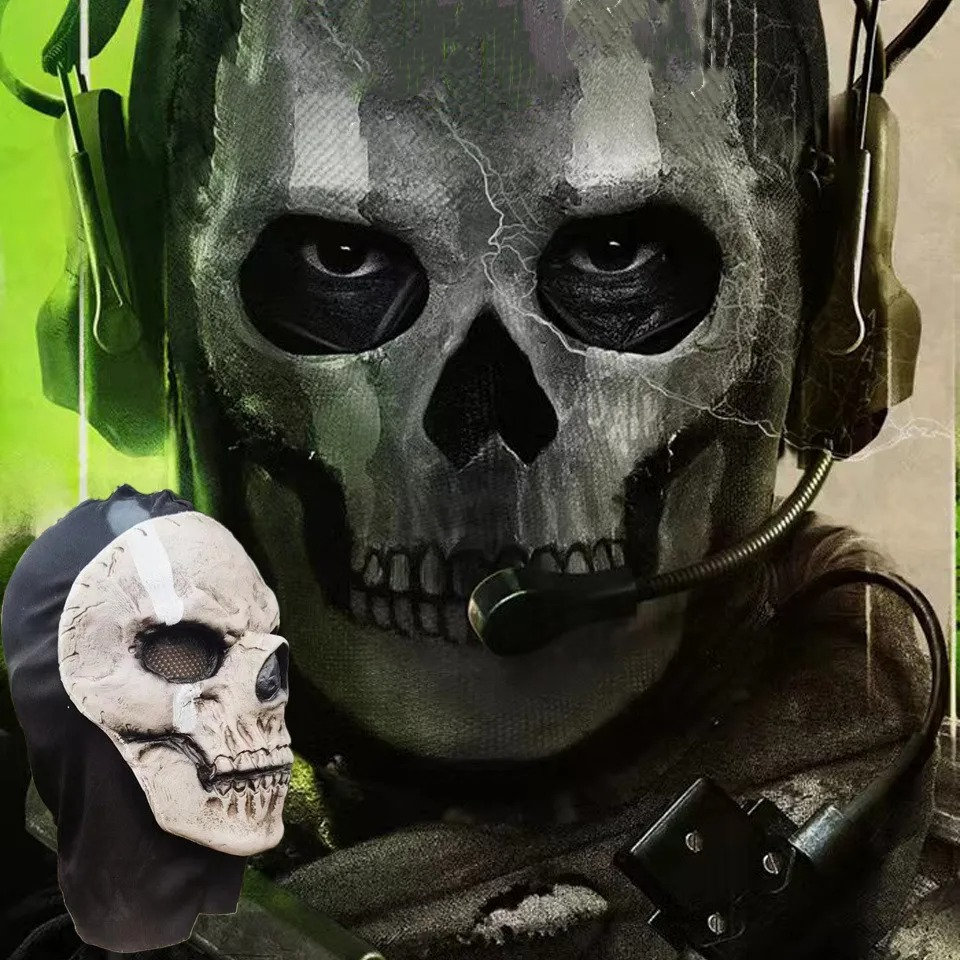 SINSEN COD Ghost Mask Skull Balaclava MW2 Skeleton Costume Full