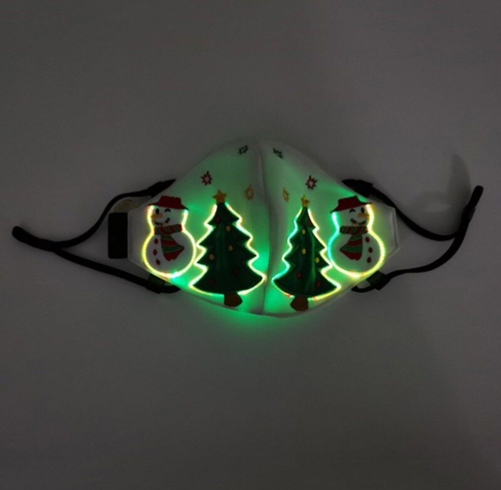 LED CHRISTMAS MASK Color Changing Mask 7 Colors Led Mask Etsy