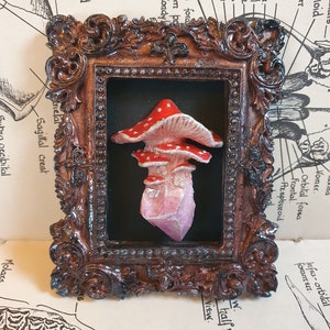 Mini Mystic Mushroom Frame, Bespoke gifts, Gothic Home Decor, Gothic frames, Mushroom Decor & Enchanted Mushrooms, Best Friend Birthday Gift